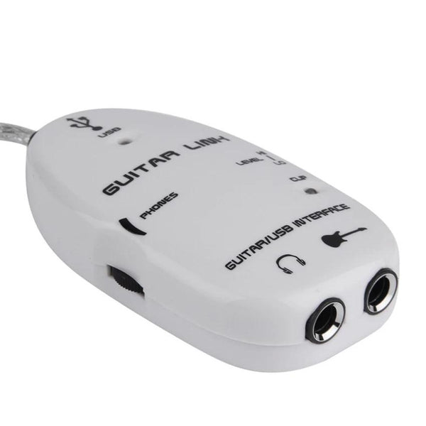 Guitar to USB Interface Link Cable Stereo Audio Adapter for PC MAC Recording