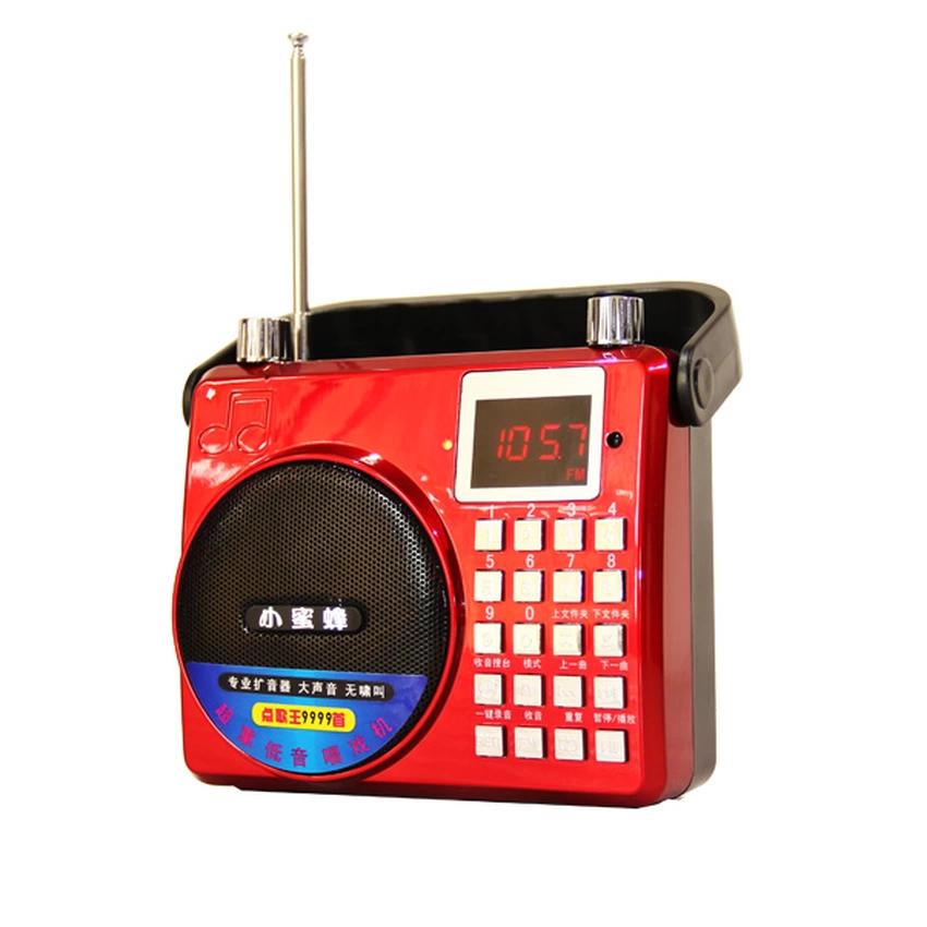 Portable Voice Amplifier w/ Subwoofer Loud sound Voice recorder FM Radio Microphone SD TF Card USB