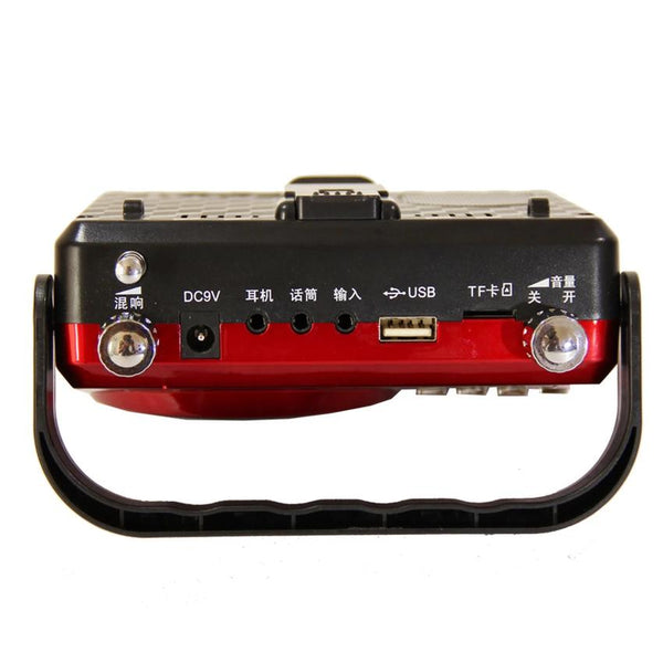 Portable Voice Amplifier w/ Subwoofer Loud sound Voice recorder FM Radio Microphone SD TF Card USB