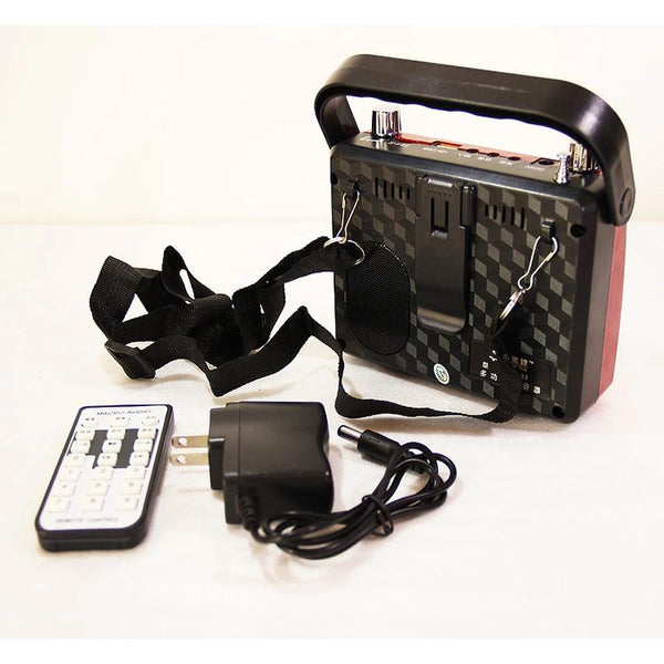 Portable Voice Amplifier w/ Subwoofer Loud sound Voice recorder FM Radio Microphone SD TF Card USB