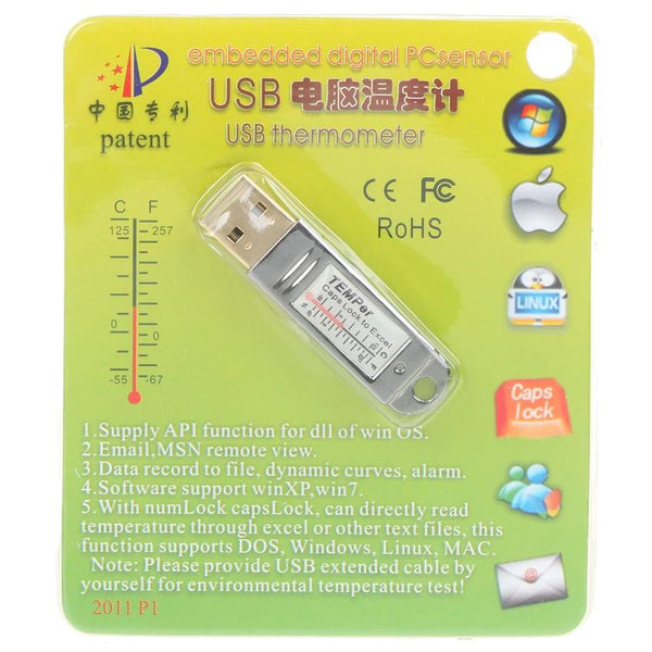 USB Temperature Temp Sensor Record Software Thermometer Data PC Recorder