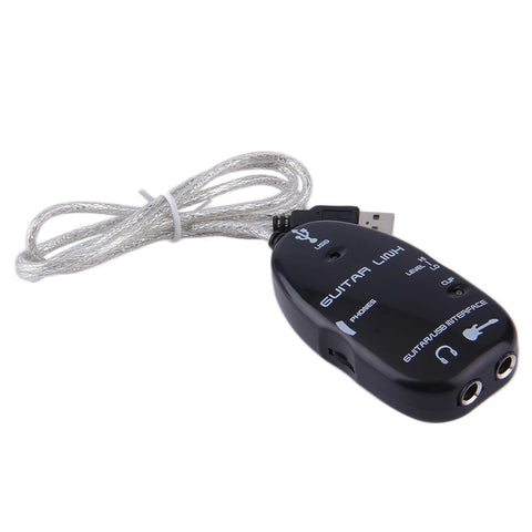 Guitar to USB Interface Audio Voice Sound Link Cable Music Recording Adapter