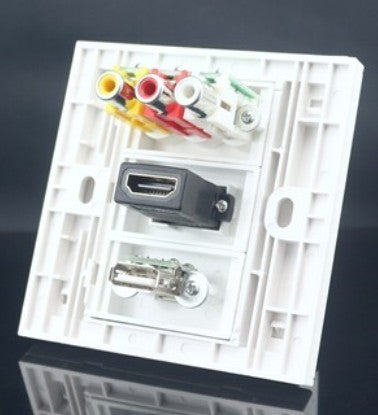 Wall Face Plate 3RCA AV Video HDMI USB Socket Connector Assorted Panel Faceplate