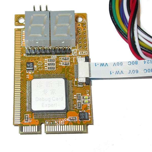 Laptop Notebook PCI-E Mini PCI E LPC I2C ELPC Diagnostic Post Code Tester Card