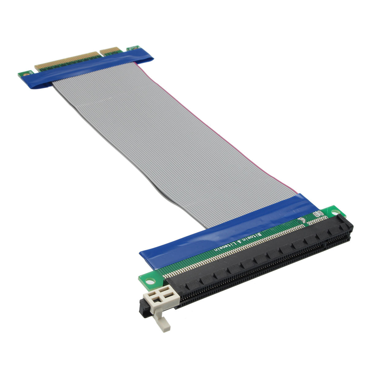 PCI-E PCIE PCI Express 8x to 16x Extension Cable Flex Ribbon 20cm Long
