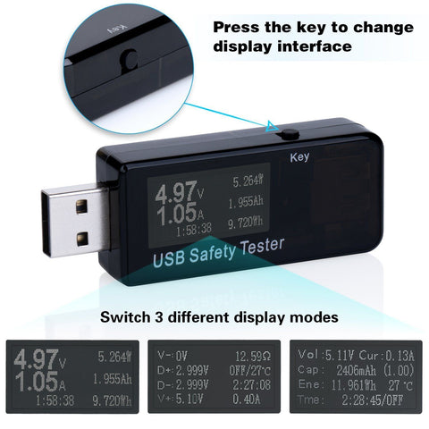 USB Digital Power Meter Tester Multimeter Check Test Current Voltage Monitor