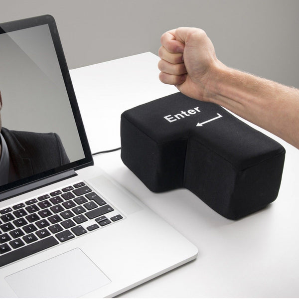 Big USB Enter Key Button Anti Stress Relief Unbreakable Office Home Soft Pillow