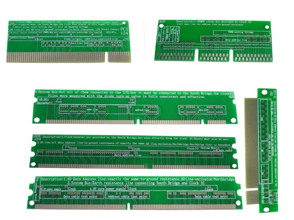 PC 168 pin SD 184 pin DDR 244 pin DDR2 Memory PCI AGP PCIE Slot Tester