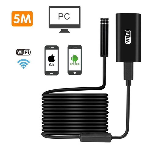 Android iPhone 5M WIFI Leakage Inspection Camera Endoscope Waterproof Borescope
