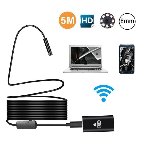Android iPhone 5M WIFI Leakage Inspection Camera Endoscope Waterproof Borescope