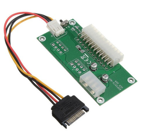 2 pcs X Miner Dual 2 Power PSU Adapter Switch Mutliplier ATX 24 pin Molex For Bitcoin