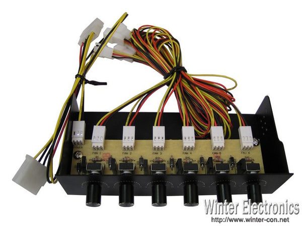 6 Ports Channel PC Computer Fan Speed Control 5.25" 5.25 inch Bay Controller