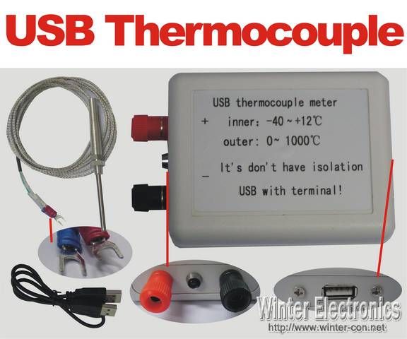 USB Thermocouple Temperature Detector Data Logger Sensor Analyzer Probe