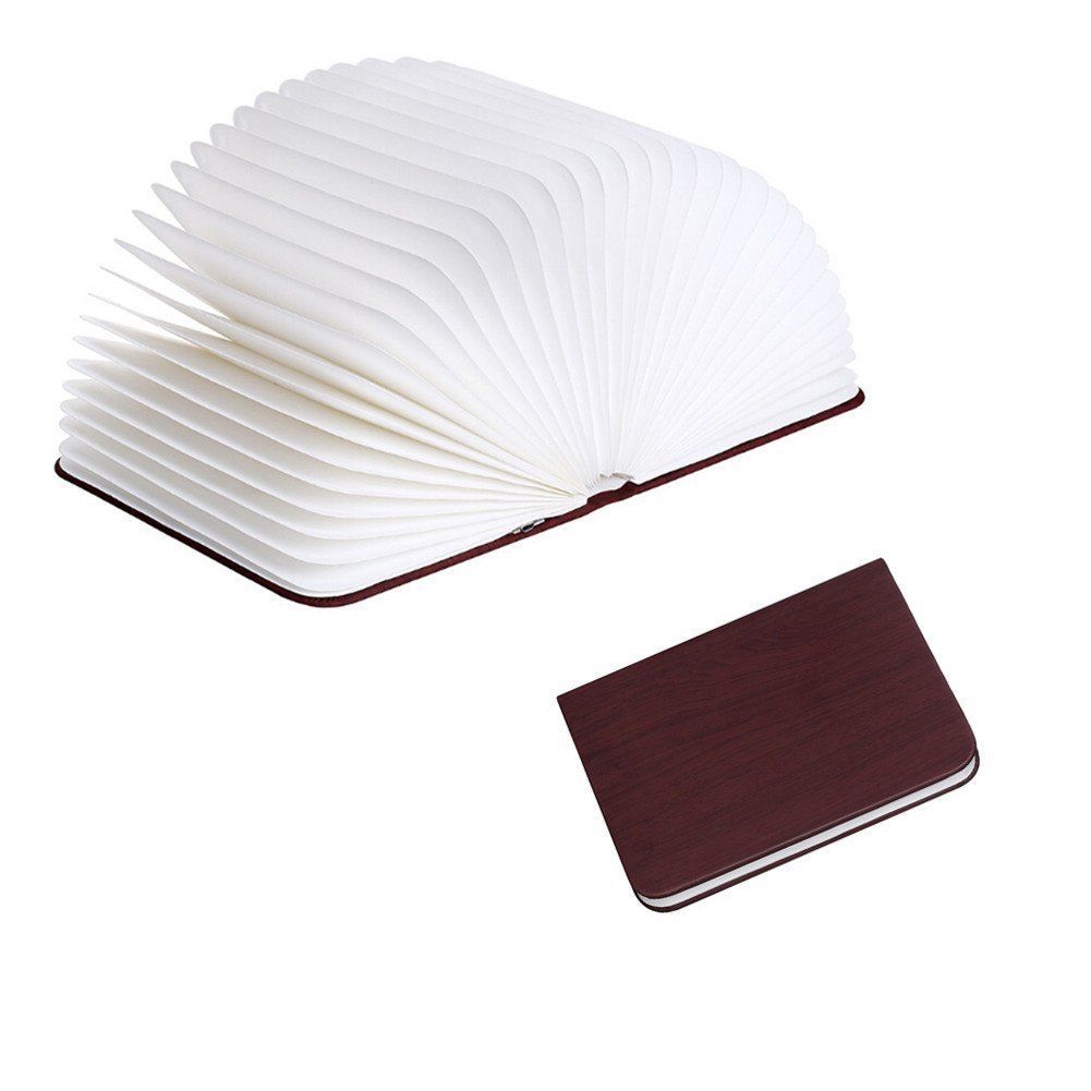 Wooden Folding Book USB Rechargeable Book Shaped Warm White Light Table Lamp