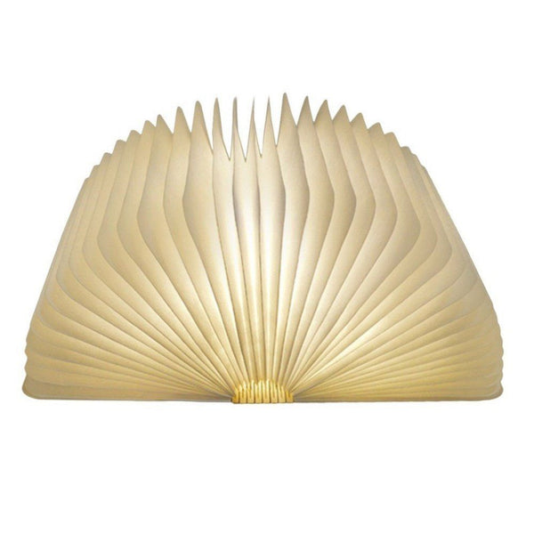 Wooden Folding Book USB Rechargeable Book Shaped Warm White Light Table Lamp