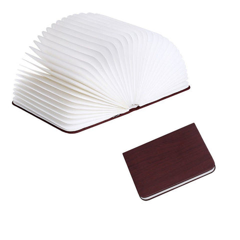 Wooden Folding Book USB Rechargeable Book Shaped Warm White Light Table Lamp