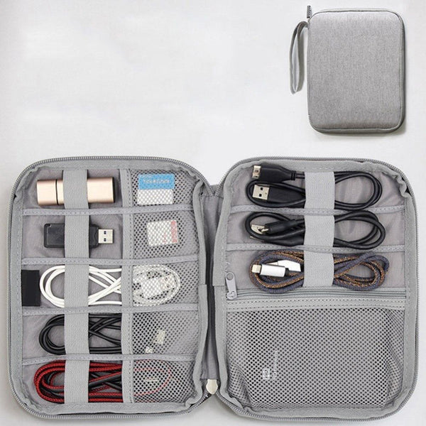 Travel Mobile Kit Case Big Capacity Storage Bag Digital Gadget USB Data Cable