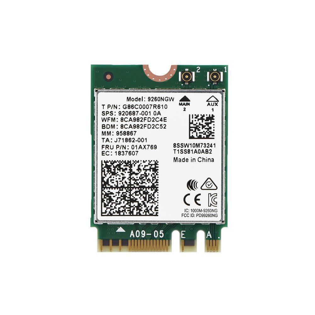 Intel Wireless AC 9260 NGFF M2 Dual Band 802.11ac WiFi Bluetooth 5.0 MF Card
