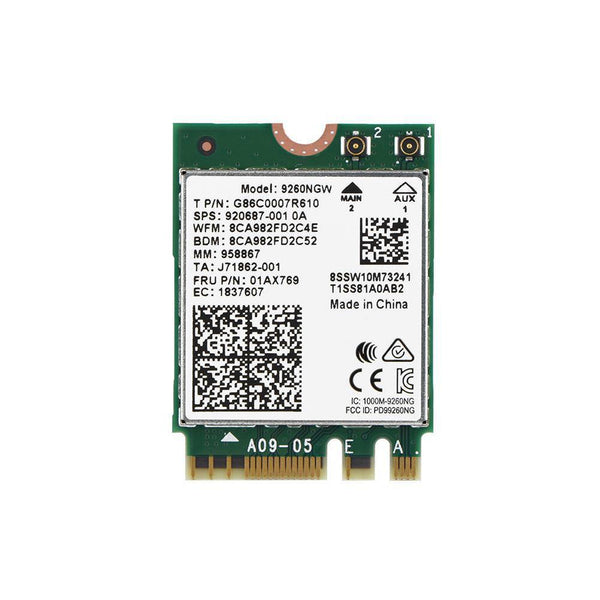 Intel Wireless AC 9260 NGFF M2 Dual Band 802.11ac WiFi Bluetooth 5.0 MF Card