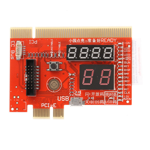 PCI PCIE MiniPCIE LPC EC Motherboard Diagnostic Analyzer POST Card Tester PC Notebook