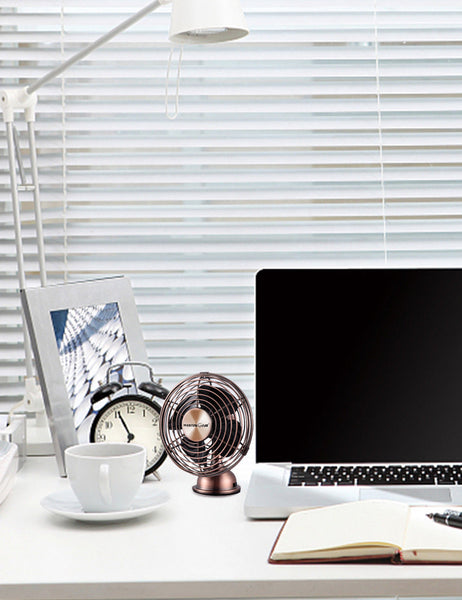 Retro Metal USB Air Cool Room Fan For PC Laptop Classic mini desktop Portable