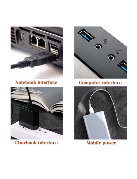 Retro Metal USB Air Cool Room Fan For PC Laptop Classic mini desktop Portable