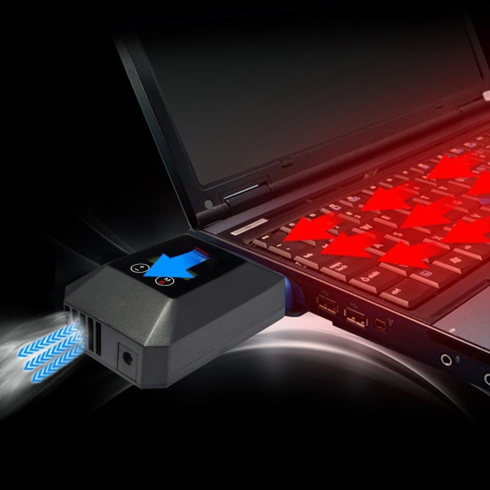 LCD USB Cooler Strong Air Extracting Cooling Fan Mini Vacuum Laptop Notebook PC