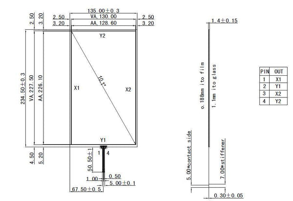 10.1" LCD Monitor VGA HDMI USB touch Screen Panel for POS Shop Query Terminals