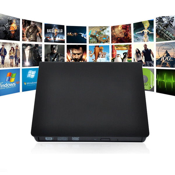 Slim External PC Laptop USB 3.0 DVD RW CD Writer Drive Disk Burner Reader Player