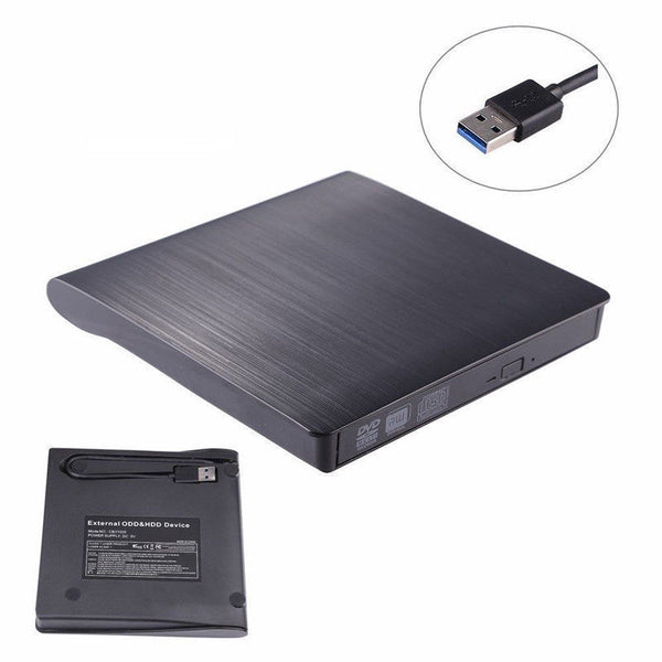 Slim External PC Laptop USB 3.0 DVD RW CD Writer Drive Disk Burner Reader Player