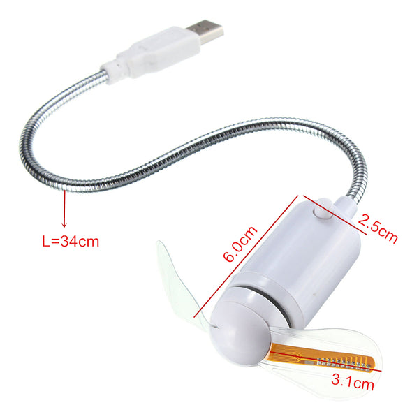Programmable Program Message Flexible Mini USB LED Cooling Cool Fan Light Blade