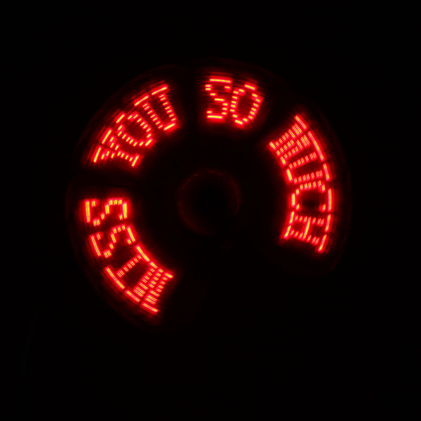 Programmable Program Message Flexible Mini USB LED Cooling Cool Fan Light Blade