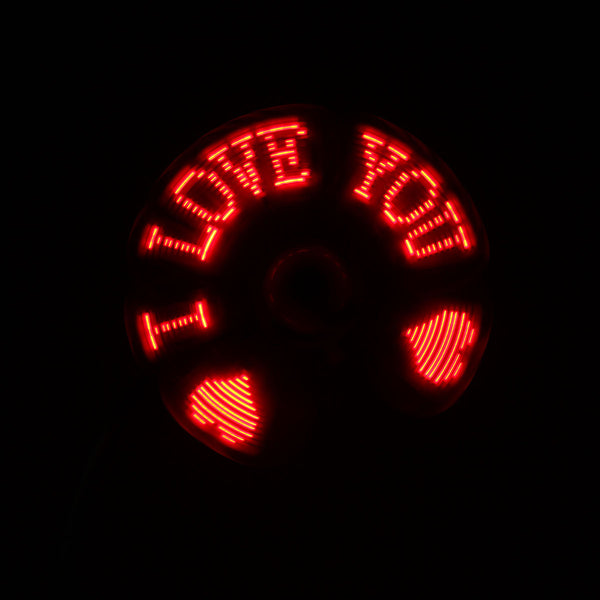 Programmable Program Message Flexible Mini USB LED Cooling Cool Fan Light Blade