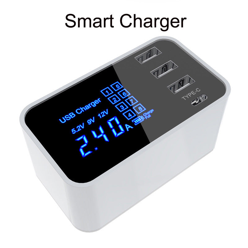 Multi Function 4 Port USB Type C Fast Rapid Charging Charge Adapter Wall Charger