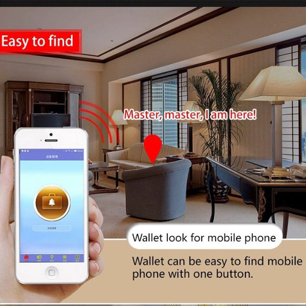 Smart Bluetooth Anti Lost Theft Wallet Leather Alarm GPS Locator Track Tracker