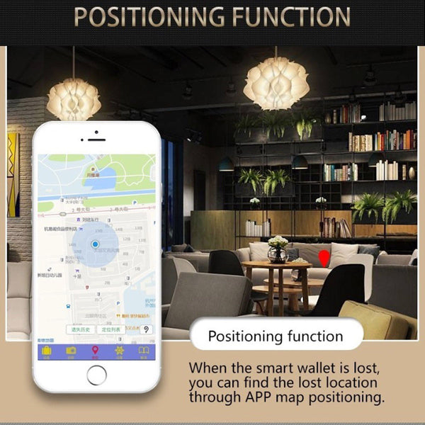 Smart Bluetooth Anti Lost Theft Wallet Leather Alarm GPS Locator Track Tracker