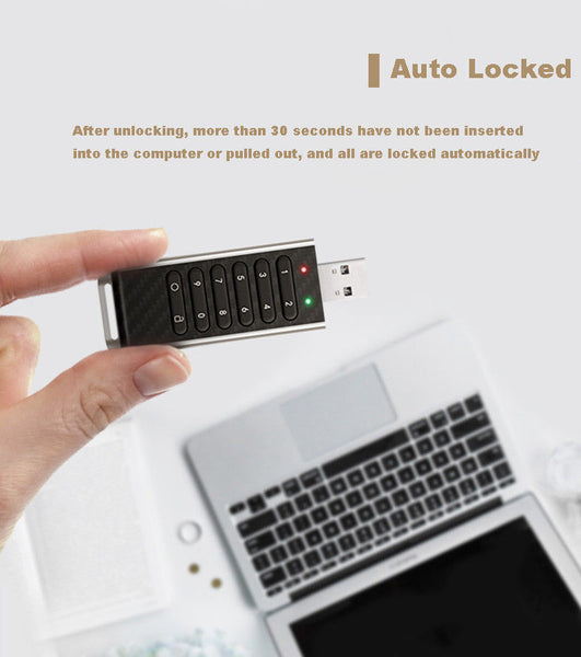 Secure USB Flash Thumb Drive 32GB Key Encryption Encrypted Memory Protect Data