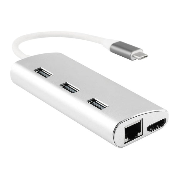 8 in 1 USB 3.1 Type C 4K HDMI RJ45 Hub Lan Ethernet Port Adapter HUB For MacBook