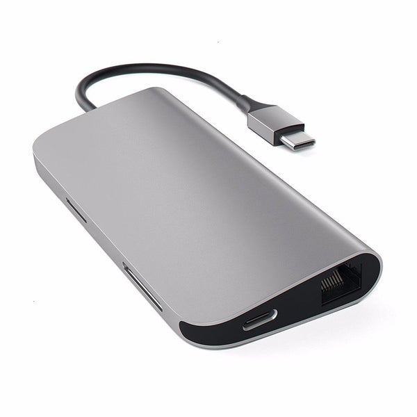 TYPE C Hub Adapter to HDMI 4K RJ45 Gigabit USB 3.0 SD TF Slot Reader for MacBook