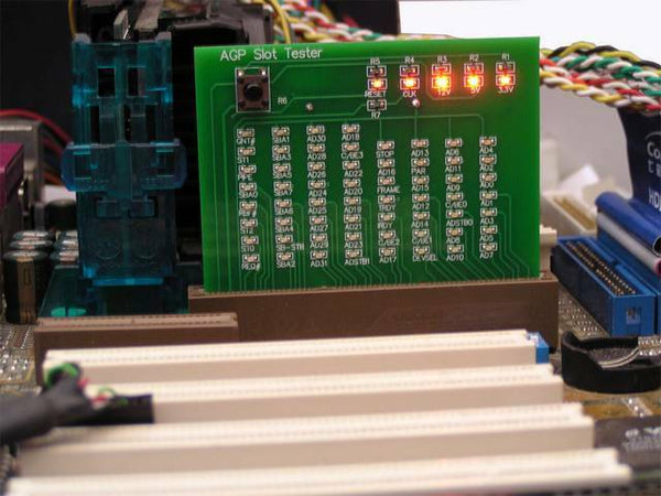 Check AGP Video Display Card Slot PC Motherboard Mainboard LED Tester test Card