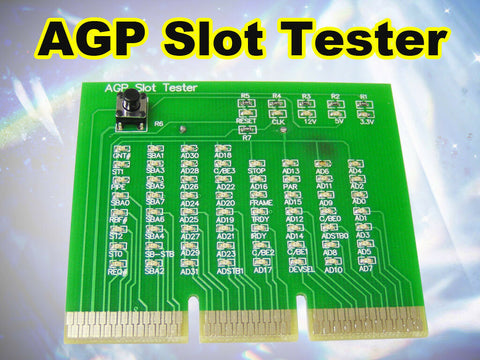 Check AGP Video Display Card Slot PC Motherboard Mainboard LED Tester test Card