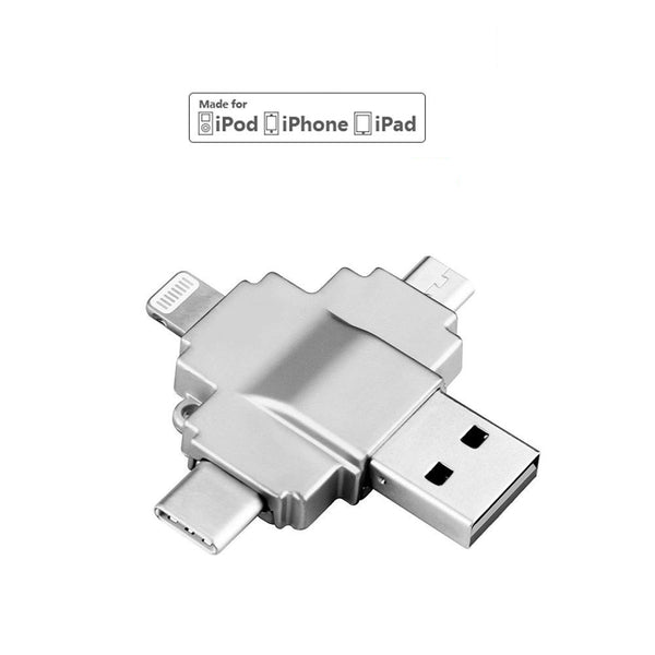 Lightning 8Pin Micro USB Type C TF Memory Card Reader for iOS Android Phone PC