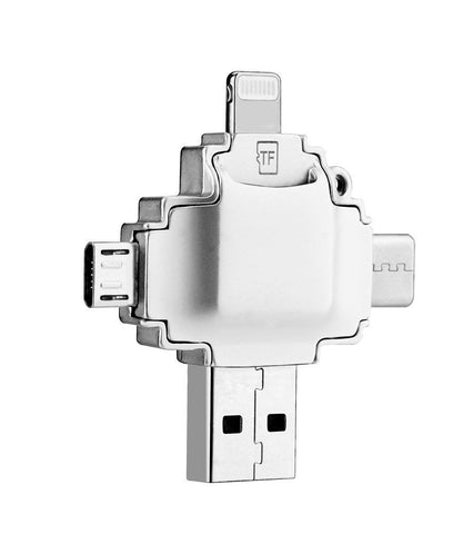 Lightning 8Pin Micro USB Type C TF Memory Card Reader for iOS Android Phone PC