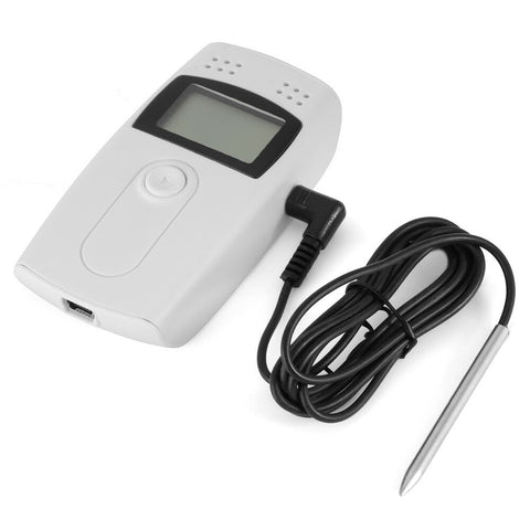 USB Temperature Temp Data Logger LCD Recorder External Sensor Probe Degree C F