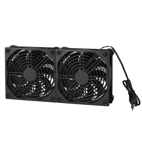 Double 12cm Cooling Fan USB Cooler Stand 1200RPM for Router Modem Set Top TV Box