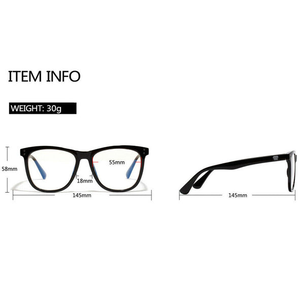 2 PC Glasses Anti Blue Light Radiation Filter UV Block Reading Gaming Lenses