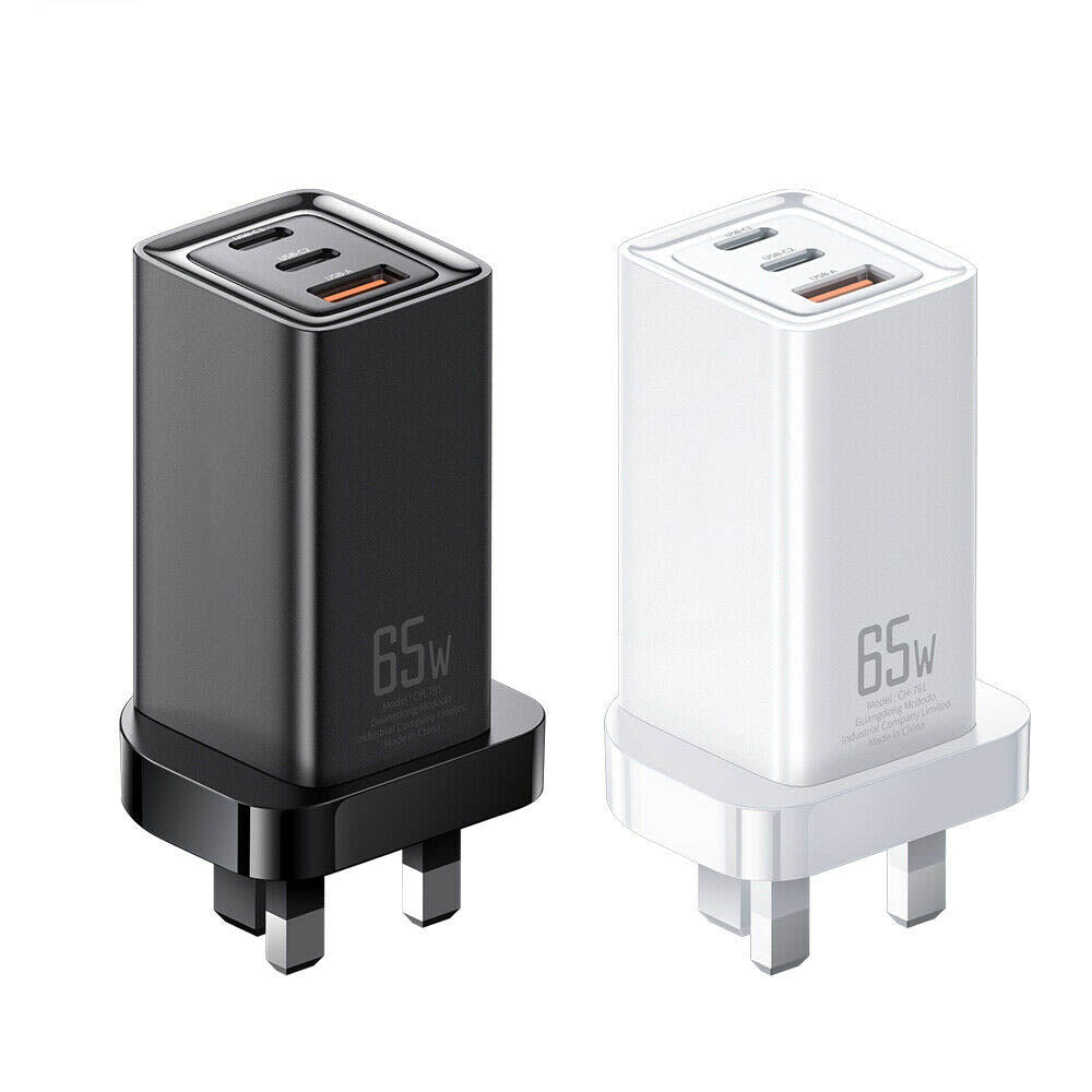65W GaN Type C USB PD QC 3.0 Fast Charger Plug Phone Notebook Laptop Adapter