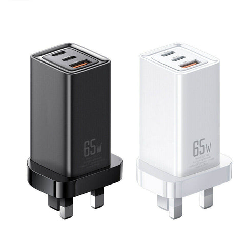 65W GaN Type C USB PD QC 3.0 Fast Charger Plug Phone Notebook Laptop Adapter