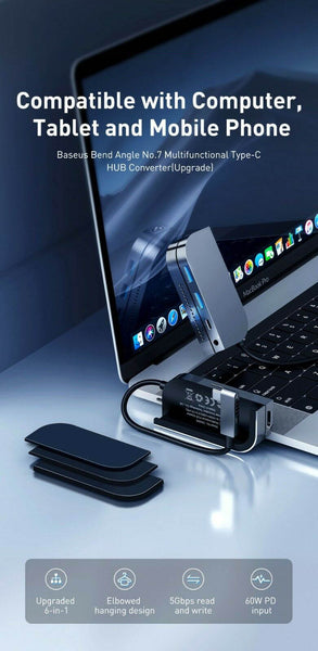 Multi USB 3.0 HUB Type C to HDMI Hub Audio Jack Card PD Charge Port Dock Station