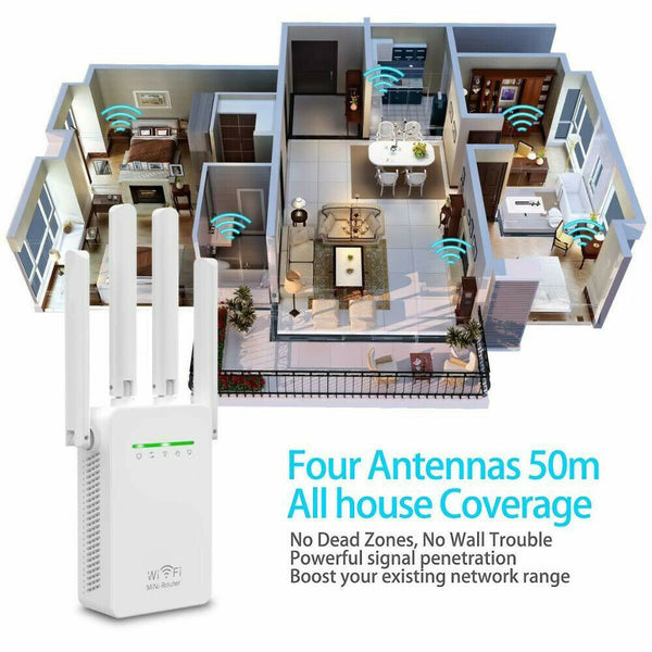 WiFi Distance Range Extender Repeater Wireless Amplifier Router Signal Booster